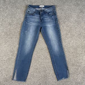 Pistola Split Raw Hem Skinny Jeans Stretch Ankle Denim Size 27 x26